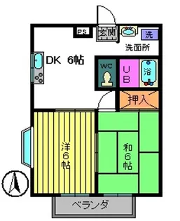福島県郡山市大槻町字室ノ木北【アパート】の間取り