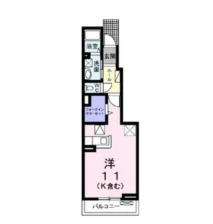 エスポワールドミール【1階】の間取り