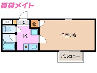 プロミネント川越富洲原【2階】の間取り