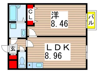 カムフォート登戸III【4階】の間取り