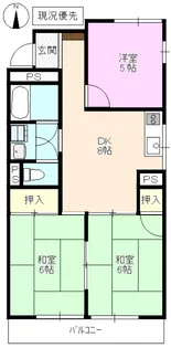 七瀬中町ホームズ【4階】の間取り