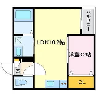 1LDKの間取り画像