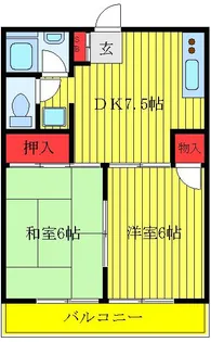 カーサヤマト【1階】の間取り