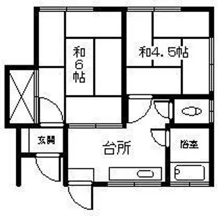 内田アパート【2階】の間取り