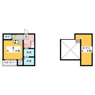 プランドール東海通【2階】の間取り