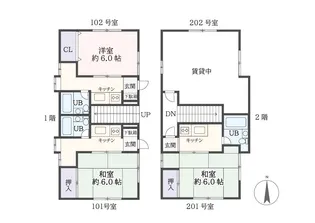 平塚市見附町アパート【1階】の間取り