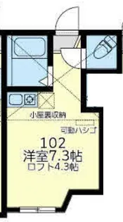 ユナイト石川町スウィートインペリアル【1階】の間取り