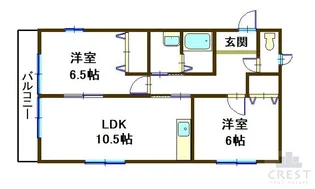 広島県福山市奈良津町1【アパート】の間取り