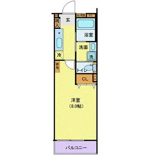 1Kの間取り画像