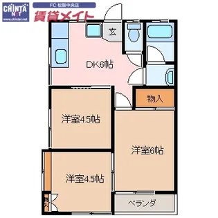 久世ハイツ パートII【2階】の間取り