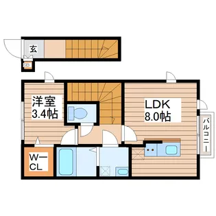 【新築】ファインヒルズII【2階】の間取り