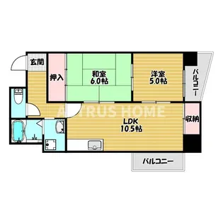 大阪府大阪市阿倍野区松崎町3【マンション】の間取り