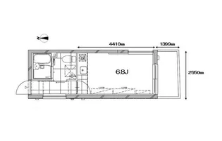 apartment KURO武蔵小山II【1階】の間取り