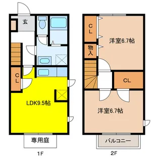 岐阜県岐阜市水海道2【一戸建】の間取り