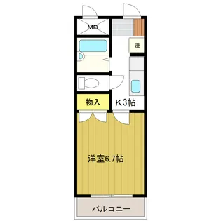 ワカユーヒルズ【2階】の間取り