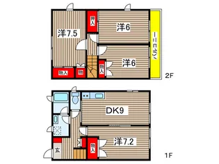 東京都国分寺市富士本2【一戸建】の間取り