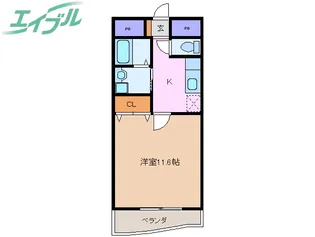 ランドマーク西町【3階】の間取り