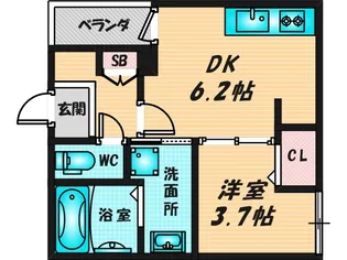 ベルルミエール中川【2階】の間取り