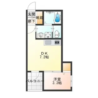 南大阪ミカーサ【1階】の間取り