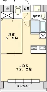 グランパーク国府【5階】の間取り