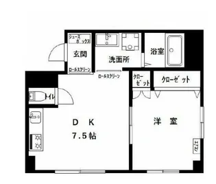 戸山コーポ【1階】の間取り