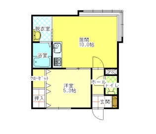 中出コーポ【1階】の間取り