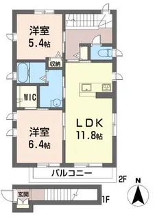 埼玉県川口市前川4【アパート】の間取り