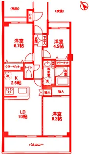 根岸旭台フーガ【1階】の間取り