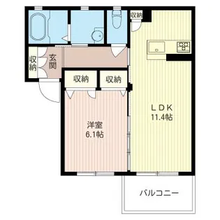 ガーデンハイツ【1階】の間取り