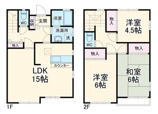 神奈川県横浜市青葉区美しが丘西3【一戸建】の間取り