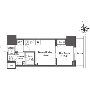 東京都台東区東上野6【マンション】の間取り