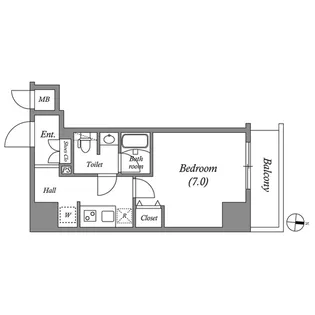 プレール・ドゥーク両国III【4階】の間取り