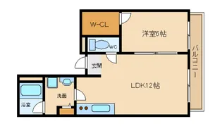 シティコート北瓦町【6階】の間取り