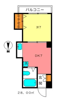 第2太陽コーポ【5階】の間取り