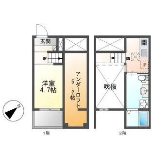 L endroit apaisant(ランドロワアペザン)【2階】の間取り