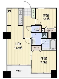 パークテラス恵比寿【8階】の間取り