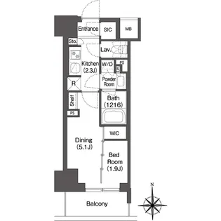 東京都新宿区新宿6【マンション】の間取り