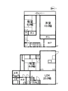 京都府京都市伏見区深草町通町【一戸建】の間取り