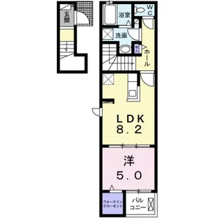 フルールドリブラン【2階】の間取り