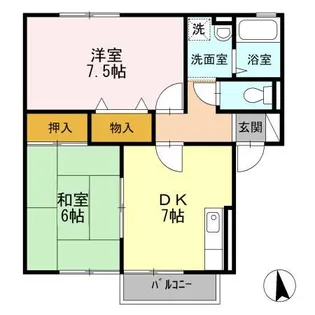 グリーンコーポ B棟【1階】の間取り