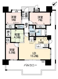 アーバンパレス唐津スカイテラス【8階】の間取り