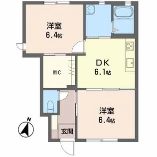 シャーメゾン上開作【1階】の間取り