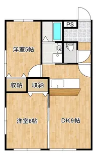 ハイツ六泉III【2階】の間取り
