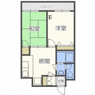 北海道札幌市西区琴似三条5【マンション】の間取り