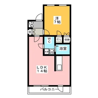 アーバンハイツ上中居【2階】の間取り