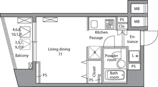 レジディア神田岩本町【8階】の間取り