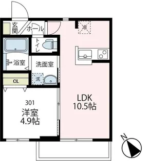 ASHIPI西谷(アシピ西谷)【3階】の間取り