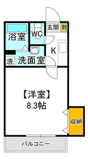 クレフラスト南方【2階】の間取り
