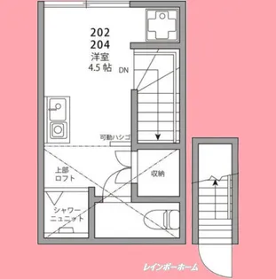 東京都台東区千束3【アパート】の間取り