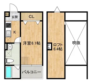 シュトゥルデール幸通【2階】の間取り